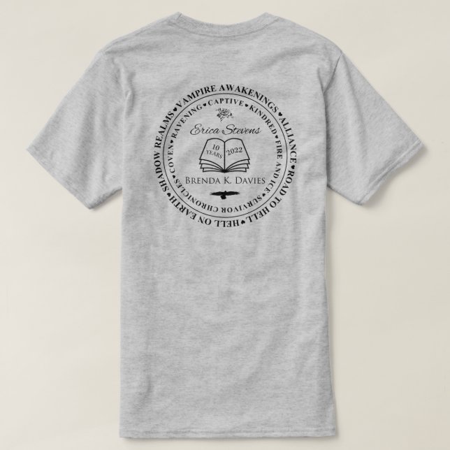 Erica Stevens Brenda K Davies 10-årsdag T Shirt (Design baksida)