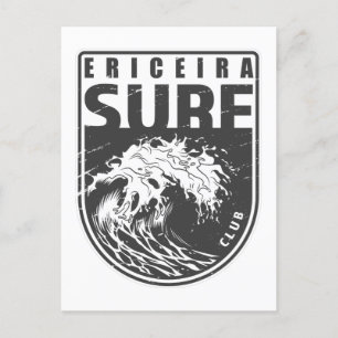 Ericeira Surfa Klubb Portugal Emblem Vykort