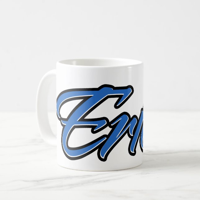 Erich Vorname Name blue Tasse Kaffeetasse Kaffemugg (Framsida vänster)