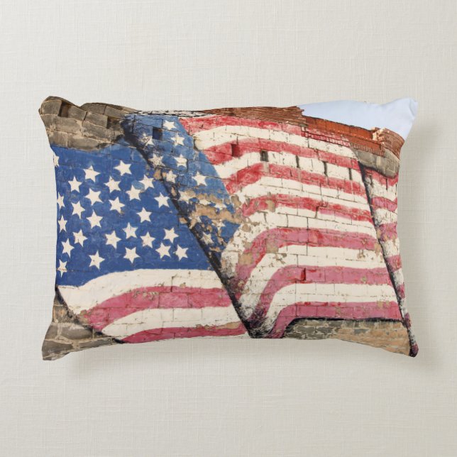 Erick Oklahoma, USA. Rutt 66 Prydnadskudde (Framsidan)