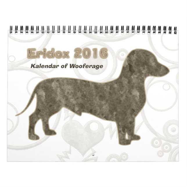 Eridox 2016 Dachshund Calendar Kalender (Omslag)
