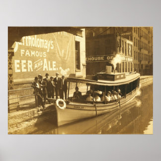 Erie Canal at Exchange St in Downtonw Rochester NY Poster