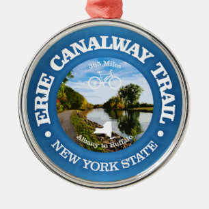 Erie Canalway Trail (cykling c) Julgransprydnad Metall