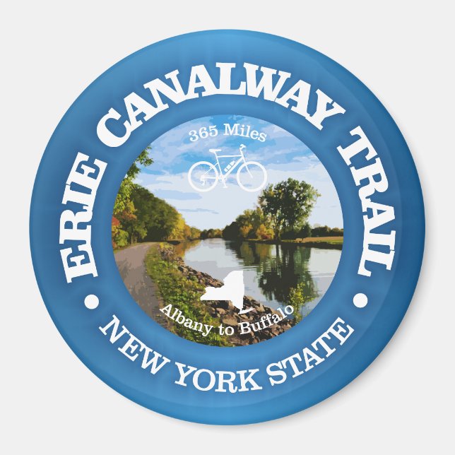 Erie Canalway Trail (cykling c) Magnet (Framsidan)