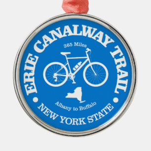 Erie Canalway Trail (cykling) Julgransprydnad Metall