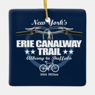 Erie Canalway Trail (H2) Julgransprydnad Keramik