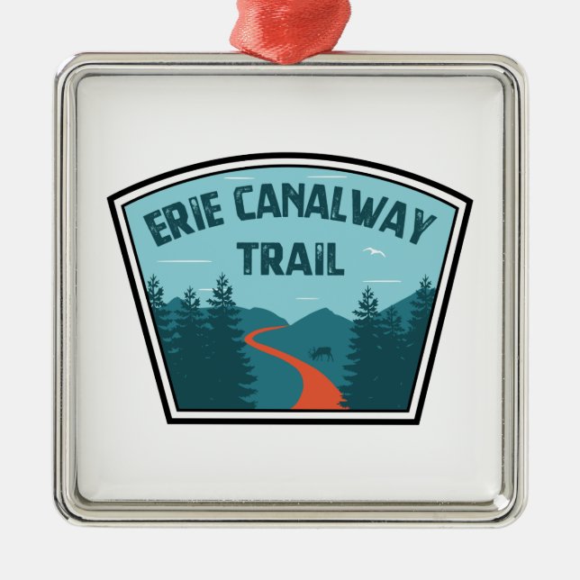 Erie Canalway Trail Julgransprydnad Metall (Framsidan)