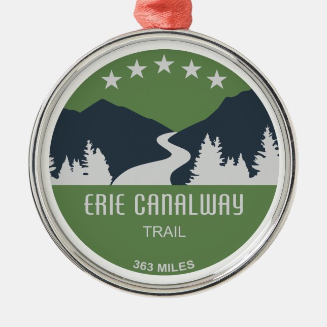 Erie Canalway Trail Julgransprydnad Metall (Framsidan)