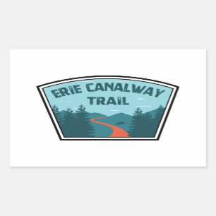 Erie Canalway Trail Rektangulärt Klistermärke