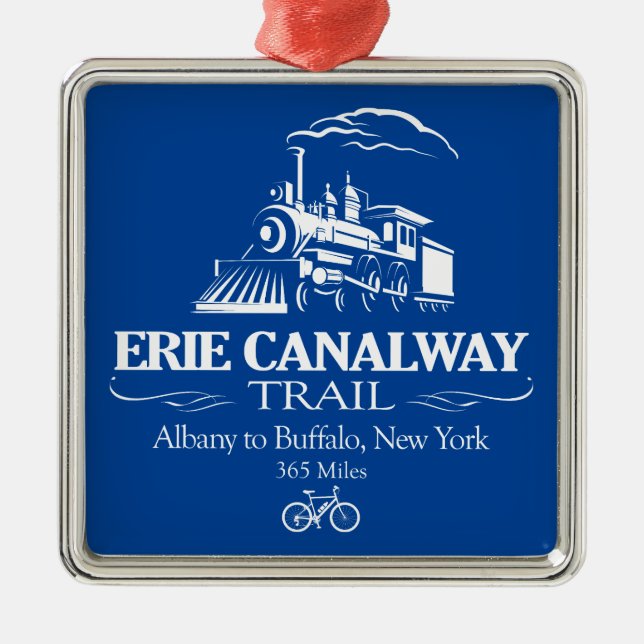 Erie Canalway Trail (RT) Julgransprydnad Metall (Framsidan)