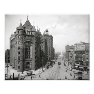 Erie County Savings Bank ~ Main & Niagara St. 1908 Fototryck