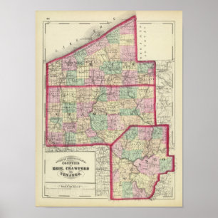 Erie, Crawford, Venango-grevskapen Poster