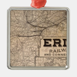 Erie järnväg och anslutningar julgransprydnad metall
