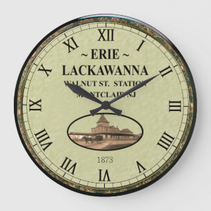 Erie~Lackawant Station~Walnut St. Montclair NJ~   Stor Klocka