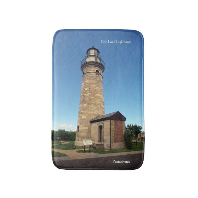 Erie Land Lighthouse bathmat Badrumsmatta (Framsidan (Vertikal))