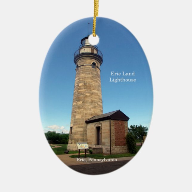 Erie Land Lighthouse oval ornament (Framsidan)