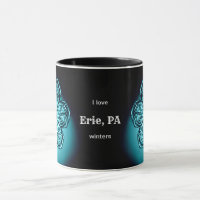 Erie PA I Kärlek Anpassningsbar City Winters Snowf