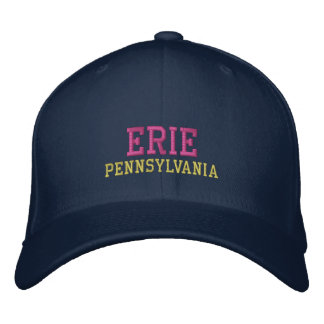 Erie Pennsylvania Embroized Hat Broderad Keps