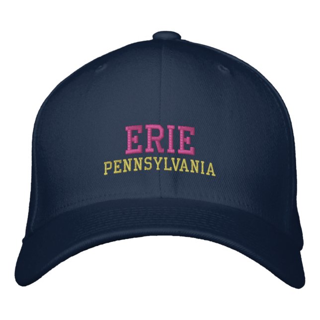 Erie Pennsylvania Embroized Hat Broderad Keps (Framsida)