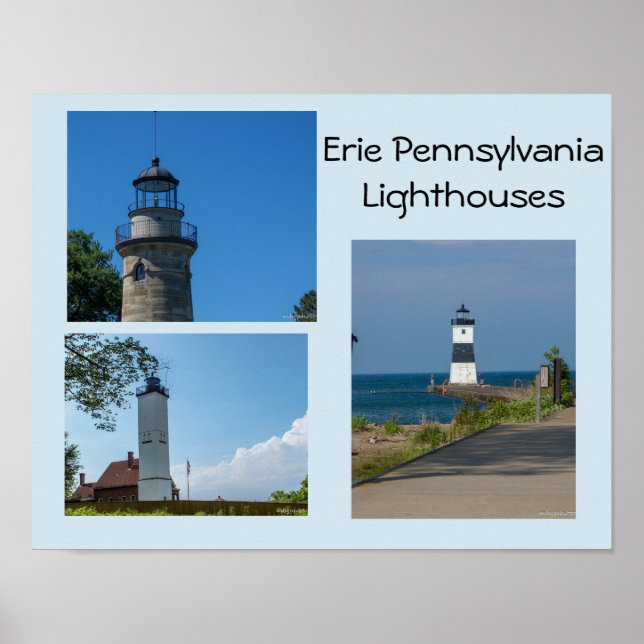 Erie Pennsylvania Lighthouses Poster (Framsidan)