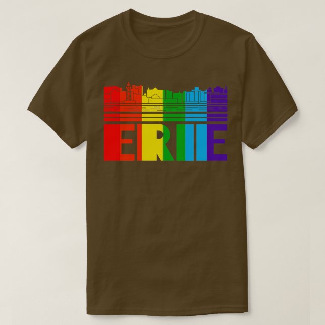 Erie Pride Erie LGBT Gift LGBTQ Supporter Tee Pri (Design framsida)