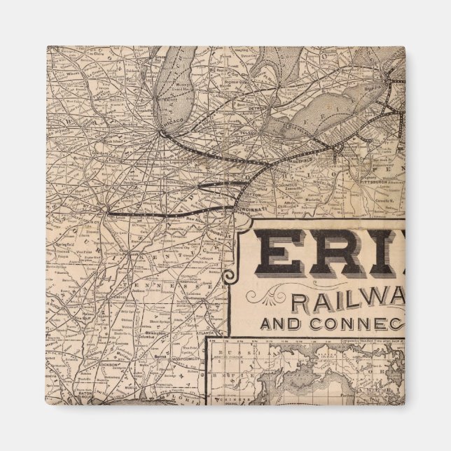 Erie Railway och anslutningar Magnet (Framsidan)