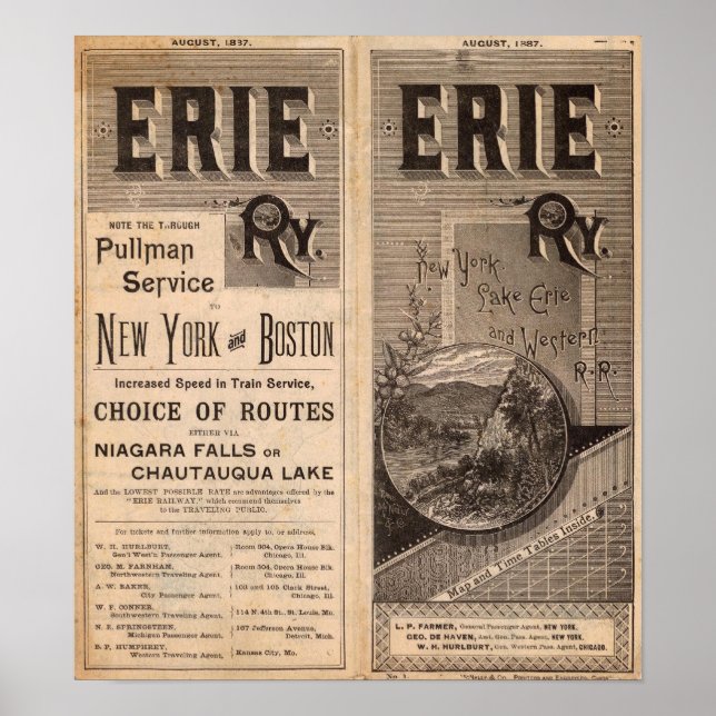 Erie Railway Poster (Framsidan)