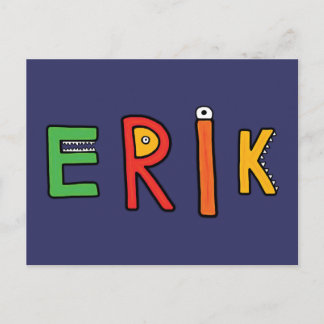 "Erik" Monster Brev Vykort