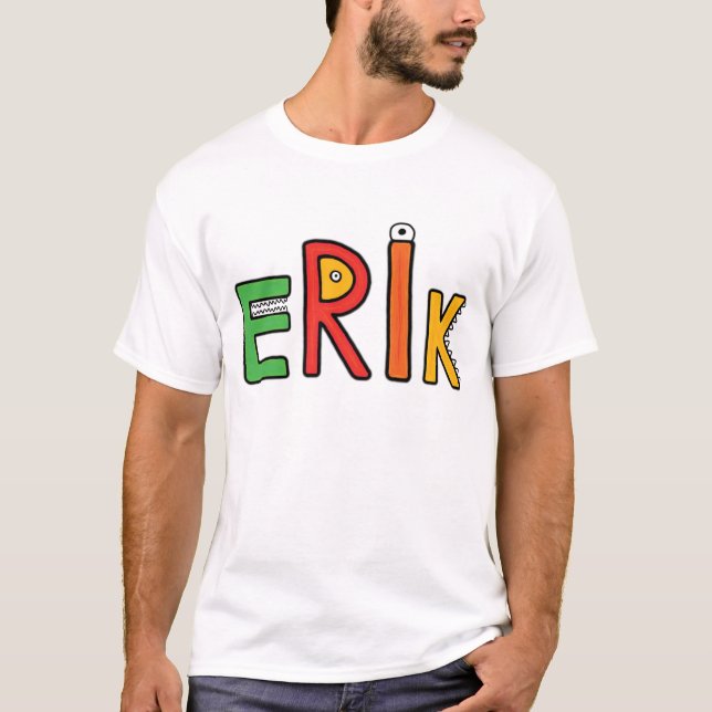 "Erik" monsterbrev T Shirt (Framsida)