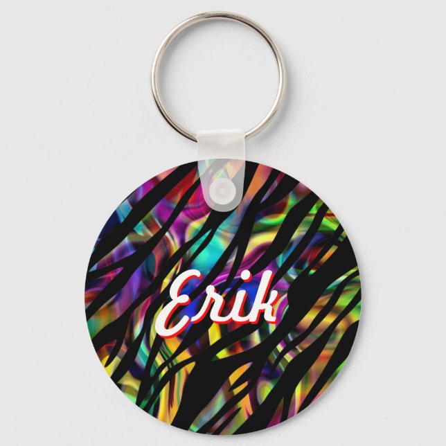 Erik Personlig Colorful Keychain Nyckelring (Framsida)