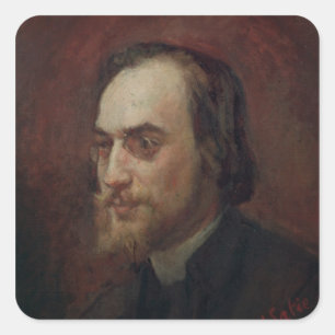 Erik Satie Fyrkantigt Klistermärke