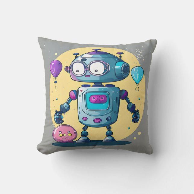 Erik the Brainy Bot Kudde (Framsida)