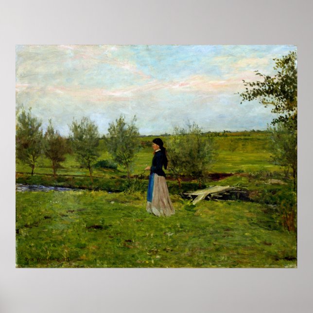 Erik Werenskiold Evening på Pipping Poster (Framsidan)