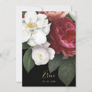 Erin Burgundy Ro Guld Elegant Inbjudningar