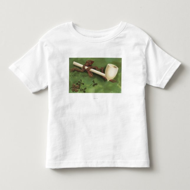 Erin går Bragh, elfenben leda i rör Tee Shirt (Framsida)