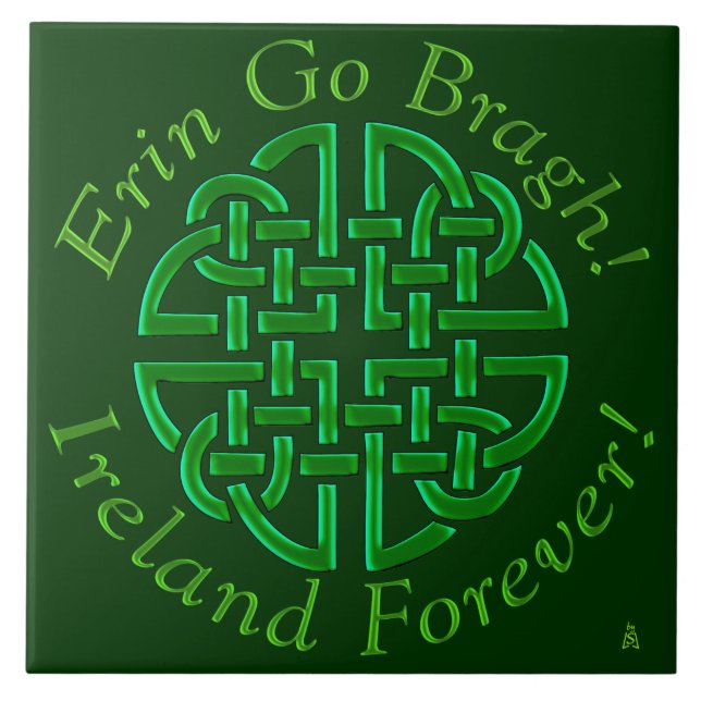 Erin går Bragh! Fnurra! (Keramiskt belägga med Kakelplatta (Framsidan)