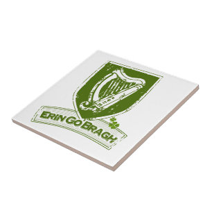 Erin går Bragh (harpan Grn) Kakelplatta