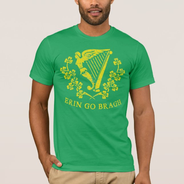 Erin går Bragh harpautslagsplatser Tee Shirt (Framsida)