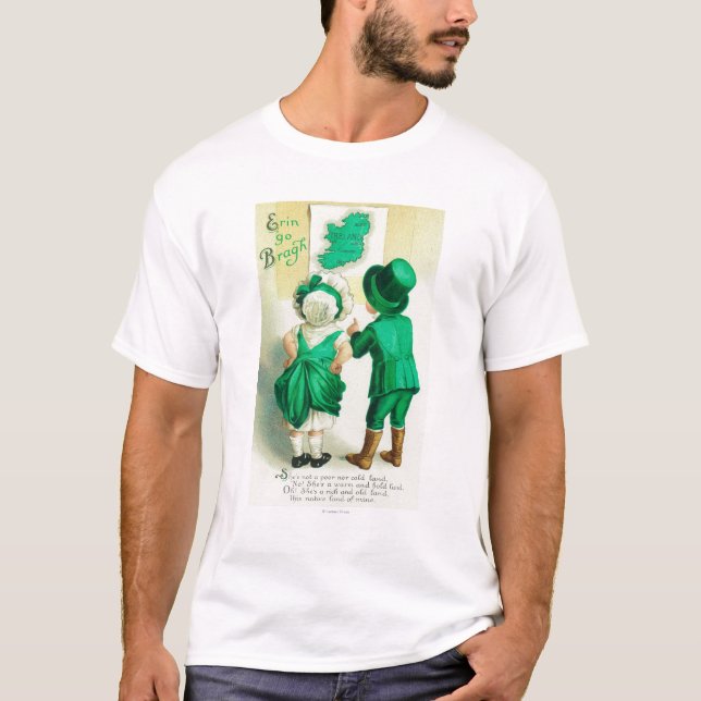 Erin går Bragh kopplar ihop den tittar Irland T Shirt (Framsida)