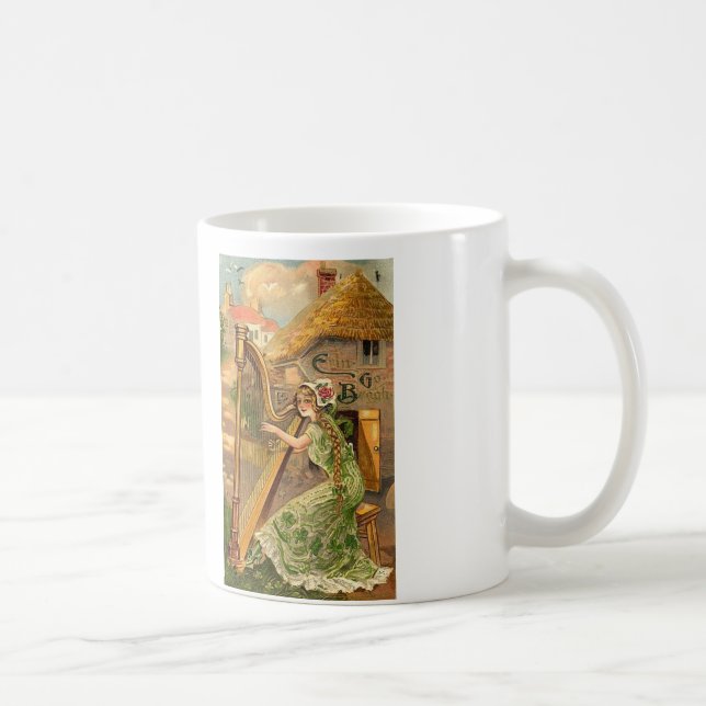 Erin går den Bragh harpakvinnan Kaffemugg (Höger)