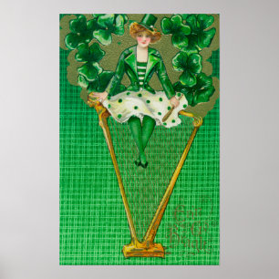 Erin går den Bragh kvinnan på harpaplats Poster