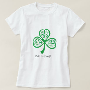 Erin går den Bragh shamrocken med celtic knotwork T Shirt