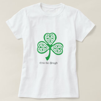 Erin går den Bragh shamrocken med celtic knotwork T Shirt