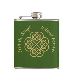 Erin Go Bragh Guld Celtic Shamrock Fickplunta