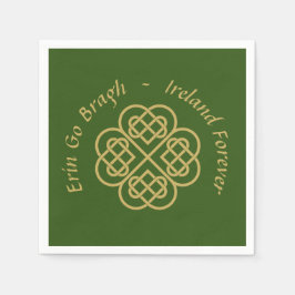 Erin Go Bragh Guld Celtic Shamrock Pappersservett