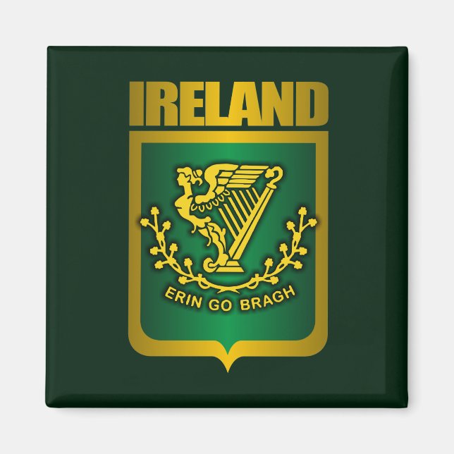 "Erin Go Bragh" Guld Magnet (Framsidan)