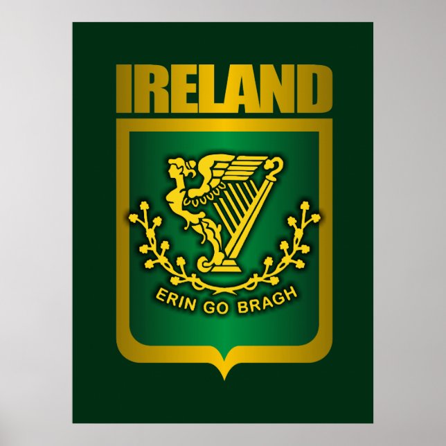 "Erin Go Bragh" Guld Poster och skriver ut (Framsidan)