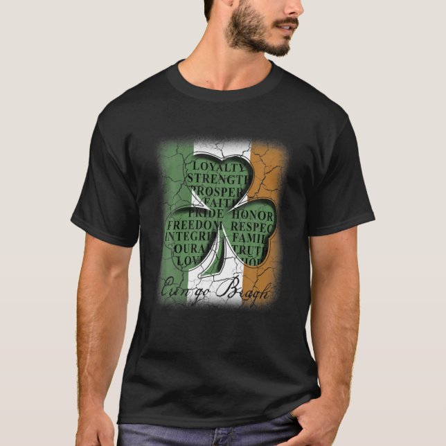 Erin Go Bragh Ireland Shamrock St patrick's day Ir T Shirt (Framsida)