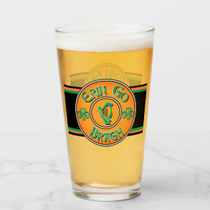 Erin Go Bragh Irish Logotyp Glaskopp