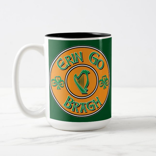 Erin Go Bragh Irish Logotyp Mugg (Vänster)